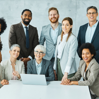 young business people meeting office
